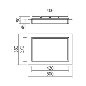 Плафон LED Smarter PERIMETRO PL 36W 4000K димируем - Снимка 2