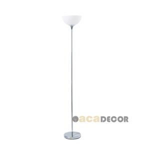 Лампион ACA LIGHTING KS2026F1CH, E27, 1x60W, хром/бял