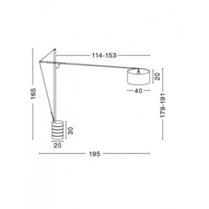 Лампион Nova Luce Traccia 12W E27 IP20 бял - Image 3