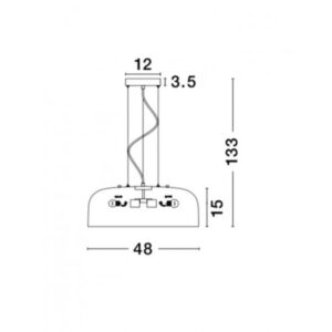 Полилей Nova Luce PERLETO E27 3x12W IP20 - Image 2
