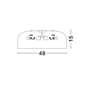 Плафон Nova Luce, 3x10W, E27, матово черен - Image 2