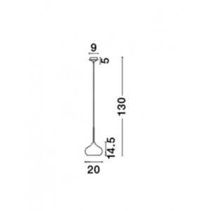 Пендел Nova Luce Cioto 5W, фасунга E14, черно/бял - Image 2