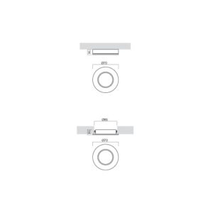 LED луна за вграждане SMARTER 70370 MT 142 LED SL 3W 4000K - Image 2