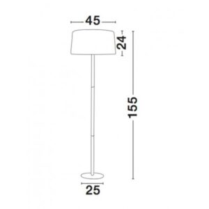 Лампион Nova Luce ARRIGO FLOOR 12W E27 бял - Image 2