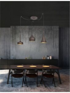 Полилей Nova Luce LED 3x12W E27 тъмнокафяв/злато - Image 3