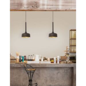 Пендел Nova Luce LED E27 12W тъмно кафяв/златист - Image 3