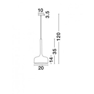 Пендел Nova Luce LED E27 12W тъмно кафяв/златист - Image 2