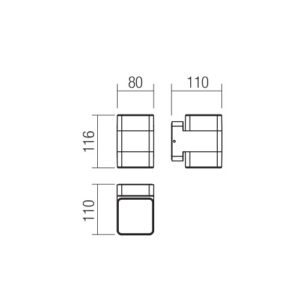 Аплик фасаден LED 14.8W Smarter 90493 TOK топла светлина - Image 2