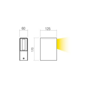 LED фасаден аплик REDO OUTDOOR 90648 IZAR 11W IP65 CO 3000K - Image 2
