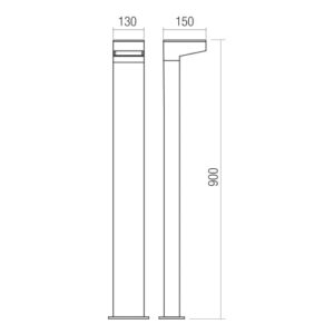 LED градински стълб REDO OUTDOOR 90670 CAPE ST H90 LED 13W IP65 2700K - Image 2