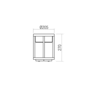 LED градински стълб REDO OUTDOOR 90674 MAX ST H27 LED 15W IP65 DG 2700K - Снимка 2