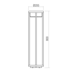 LED градински стълб REDO OUTDOOR 90676 MAX ST H80 LED 15W IP65 DG 2700K - Снимка 2