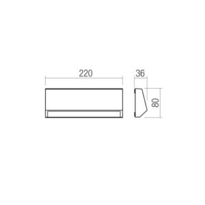Фасадна луна LED 4W IP65 Redo ANDER Step Light 3000K - Снимка 2