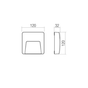 LED фасадна луна за външен монтаж REDO OUTDOOR 90682 HOLOS 3W IP65 DG 3000K - Снимка 2
