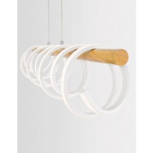 Полилей LED 38W Nova Luce с дърво и бял алуминий 3000K - Image 4