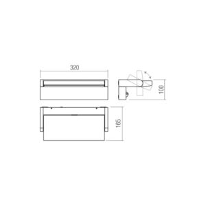 Фасаден аплик Redo FLIP 40W LED IP54 регулируем спектър - Image 2