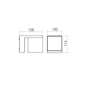 Фасаден аплик Redo KUB AP LED 18W IP54 2700K тъмносив - Снимка 2
