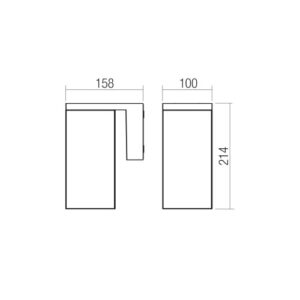 Аплик фасаден Redo KUB AP LED 24W IP54 2700K тъмно сив - Image 2