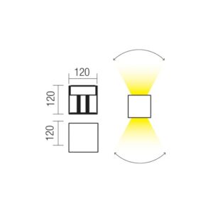 Фасаден аплик Redo VARY 2x10W 2700K топла светлина - Image 2