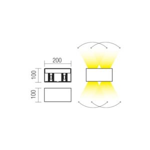 Аплик фасаден LED Redo VARY 4x5W 2700K бял - Image 2