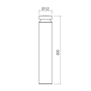 LED градински стълб REDO OUTDOOR 90786 XGROW ST H80 LED 24W IP65 DG 2700K - Image 2