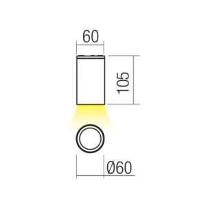 Фасадна луна Redo RAM PL LED 4W 2700K IP65 топла светлина - Image 2