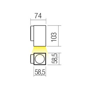 LED фасаден аплик REDO OUTDOOR 90813 QUAD 2700K - Image 2