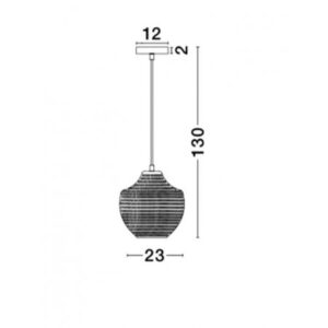 SMOKE GLASS BLACK METAL LED E27 1X12W IP20 - Image 2