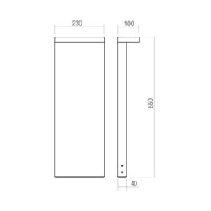LED градински стълб REDO OUTDOOR 91038 KANT ST LED H65 15W IP65 CCT 2700K-3000K DG - Снимка 2