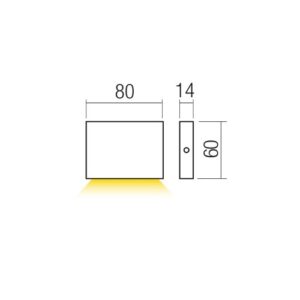 Фасаден аплик Redo ZIPPER LED 3W 24V 3000K IP65 - Image 2