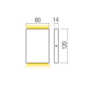 Аплик LED Redo Zipper 2x3W IP65 2700K топла светлина - Image 2