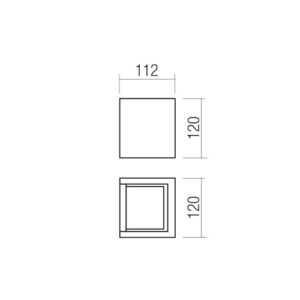 Фасаден аплик Redo PETRA AP LED 2x6W IP54 3000K теракота - Image 2