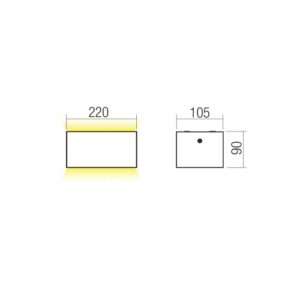 Фасаден аплик Redo LIMAS LED 2x12W DALI IP65 2700-3000K - Image 2