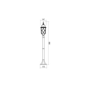 Градински стълб Smarter Melton E27 42W - Image 2