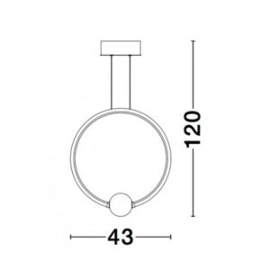 Пендел Nova Luce LED 25.6W 3000K черен алуминий - Image 2