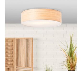 Плафон Brilliant ROMM 2x33W E27 дърво/бял - Image 2