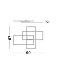 Плафон LED Nova Luce Bilbao 55W 3000K IP20, бял - Image 2
