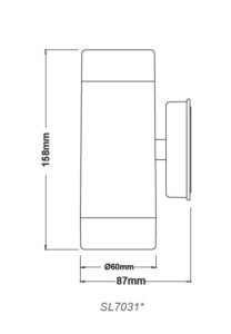 Фасаден аплик ACA LIGHTING SL7031W OUTDOOR - Снимка 2
