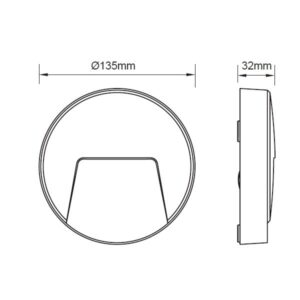 Фасадна лампа LED 3W стенна ACA Lighting SLIM41W бяла - Image 2