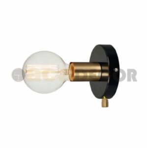 Аплик E27 40W ACA Lighting JOY, черен/месинг