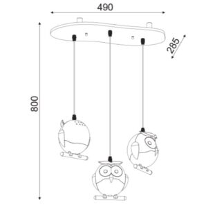 Детски пендел ACA LIGHTING ZN160203PP KOKKA - Снимка 2
