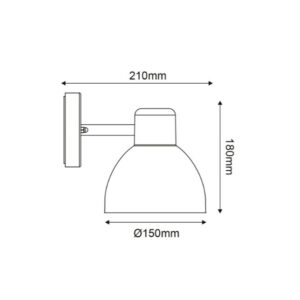 Градински аплик ACA LIGHTING BEROM1WBK BERO - Image 2