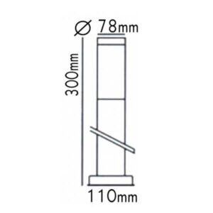 Градински стълб ACA LIGHTING BT1003SO, E27, 1x40W - Image 2