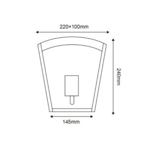 Фасаден аплик ACA LIGHTING CELIAV1WBK CELIA - Снимка 2