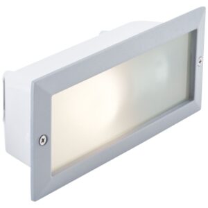 Външна стенна лампа Brilliant Flossy Silver 1x25W E27 IP44