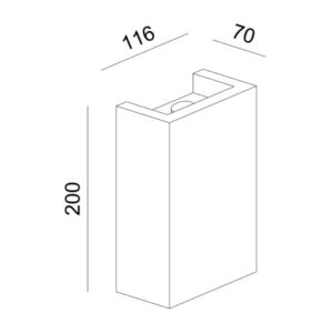 Аплик ACA Lighting G85271W, 1x40W, G9, бял гипс - Снимка 2