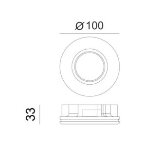Гипсова луна за вграждане ACA LIGHTING G90051C GYPSUM - Снимка 2