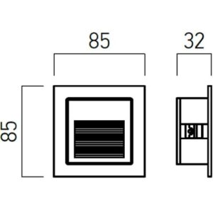 Фасадна LED луна Redo XGHOST 2W 2700K IP65 черна - Image 2