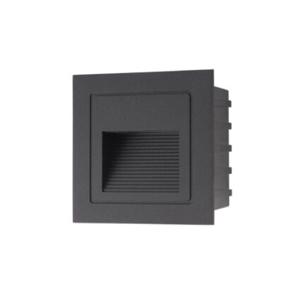 LED фасадна луна за вграждане в стена REDO OUTDOOR GS02WWIP65 BK XGHOST 2W 3000K IP65 MBK