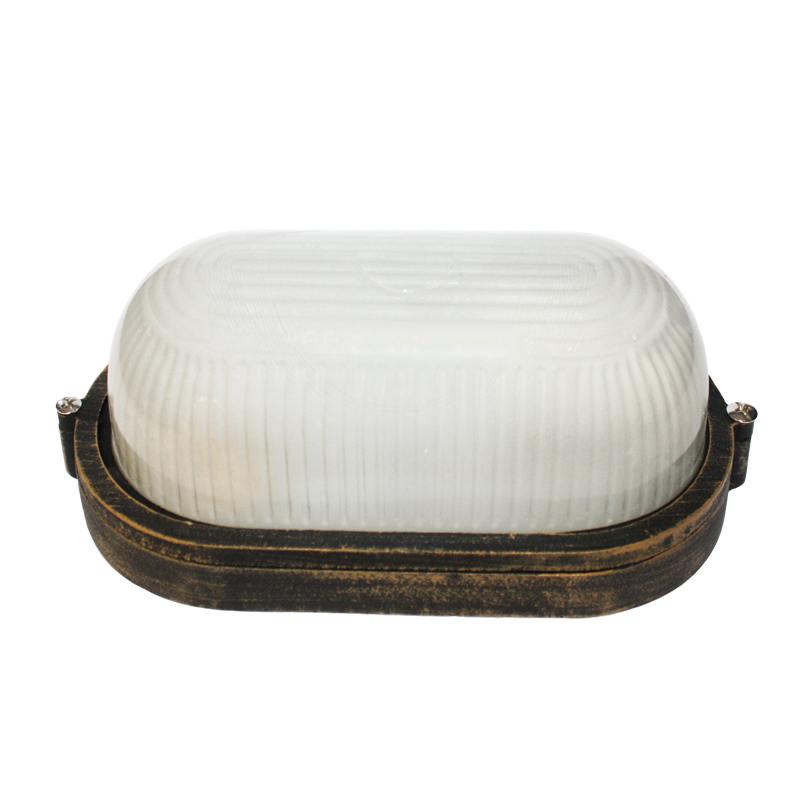 hi5032r Фасаден аплик ACA LIGHTING HI5032R BULKHEAD FACADE WALL LAMP RUSTY BROWN IP54 - Снимка 1